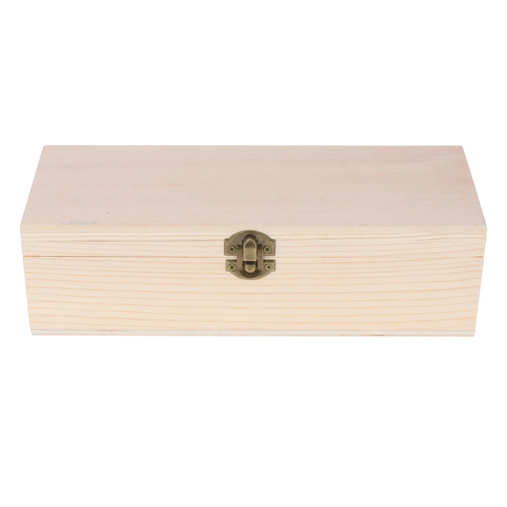 Wooden Tea Box Case with Metal Lock Tea Storage Holder Organizer Present Jewelries Chest Cards Tea Storage