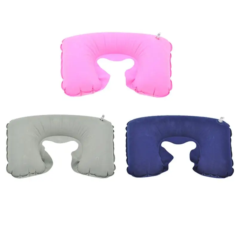 

Inflatable U Shaped Pillow Car Head Neck Rest Air Cushion for Travel