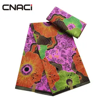 

CNACI Free Shipping Polyester Ankara African Wax Prints Fabric Tissu Africain Veritable Wax Nigeria Batik Fabric 6 Yards/Piece