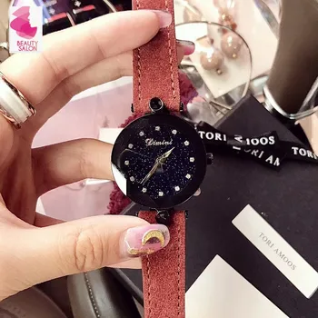 

2019 Top Quality Luxury lady Crystal Watch Women Dress Watch.Fashion Plush Genuine Leather Watches Female Wristwatches Hot sale