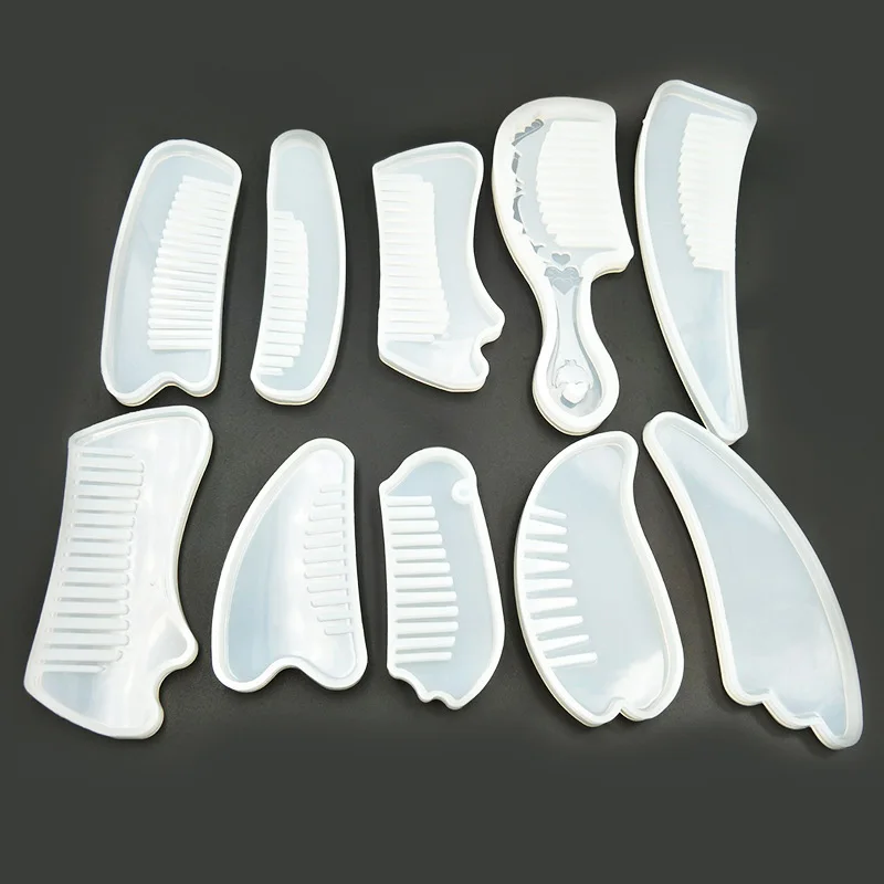 

1PCS 3D Transparent Silicone Comb Mold Epoxy Resin Molds For DIY Jewelry Making Tools Accessories Equipments