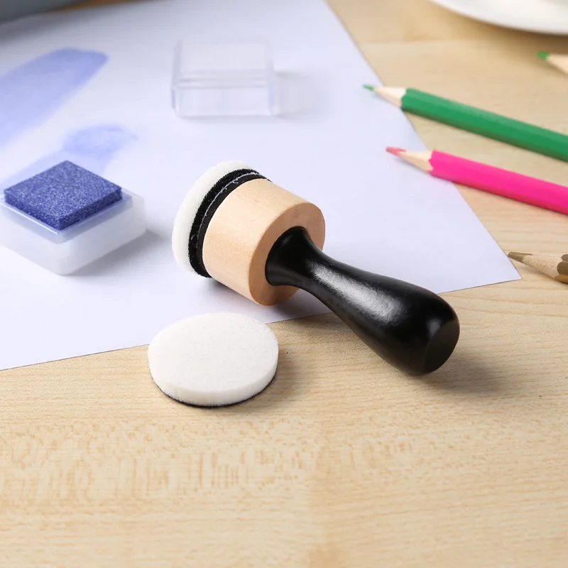 10 Pcs/Column Round Stackable Jars &Mini Ink Blending 10 pcs Round Foams for DIY Scrapbooking Wholesale Refills Foams