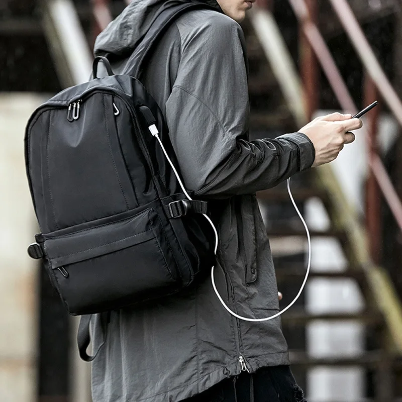 

Zhi na MEN'S Backpack Casual Junior High School Schoolbag High School College Student Travel Backpack Popular Brand Fashion