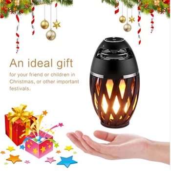 

Portable LED Bluetooth Speaker Wireless Flame Light Loudspeaker Dustproof Waterproof Outdoor Player with LED Flicker Torch Light