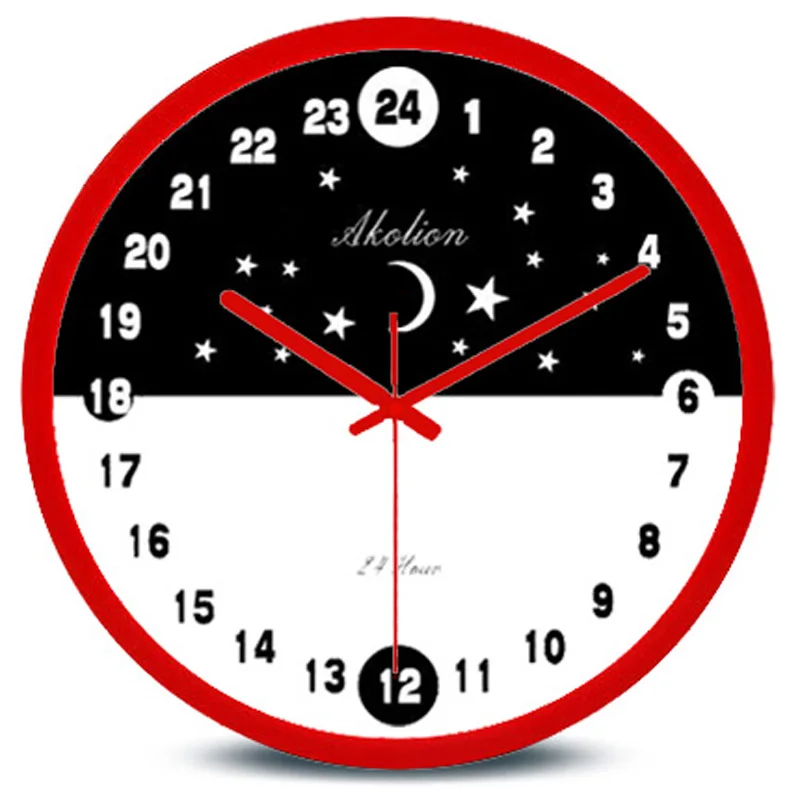 SKILCRAFT 24Hour Slimline Wall Clock 123/4 Diameter By LC Industries