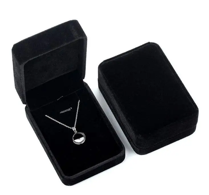 

Jewelery Velvet Box Necklace Storage Box Gift Packing Box for Jewelry Display Storage Foldable Case Wedding Gift Wholesale