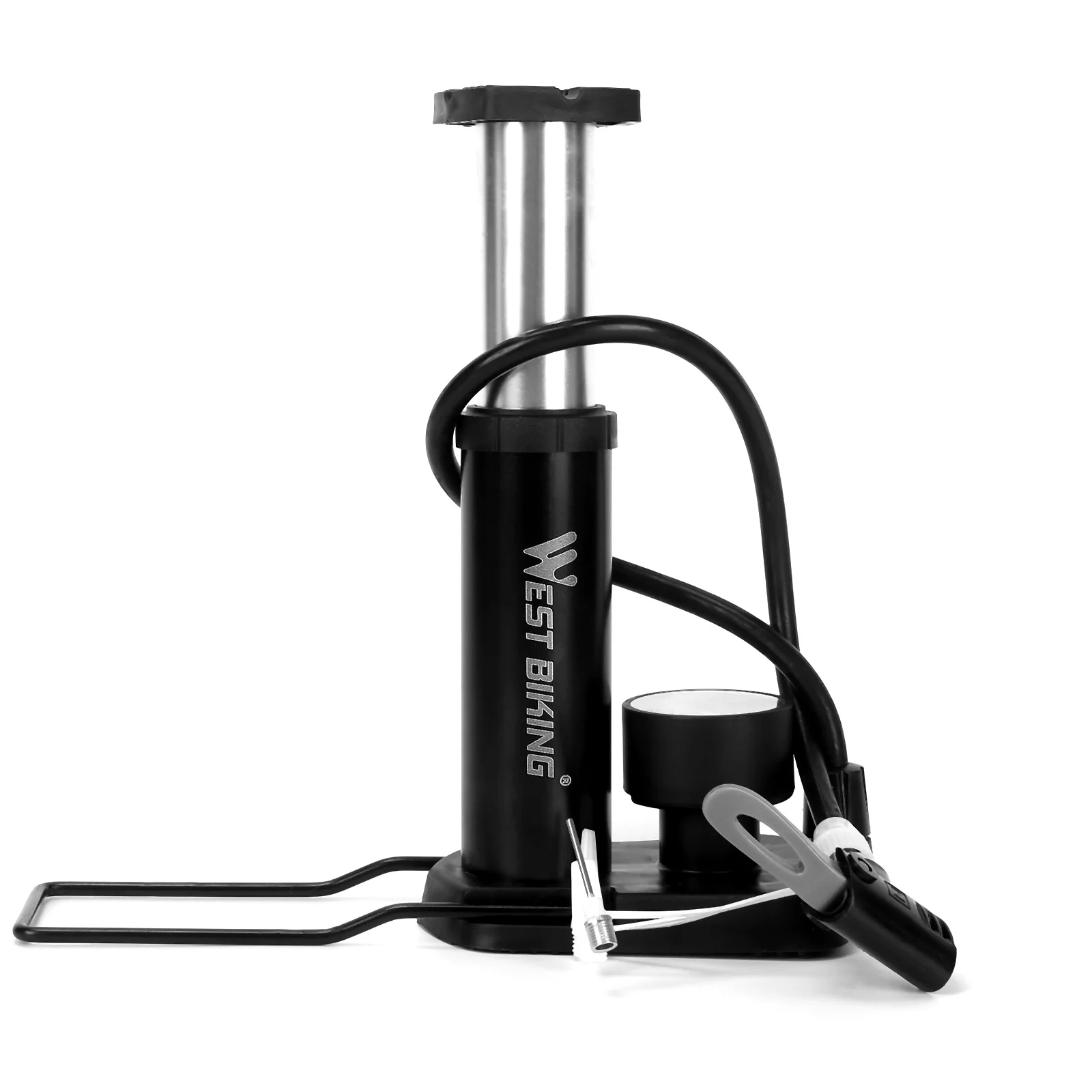Bicycle Foot Pump 120Psi High Pressure Portable Bike Pump Ultra-light with Barometer Cycling Inflator Foot Bomba de ar bicicleta