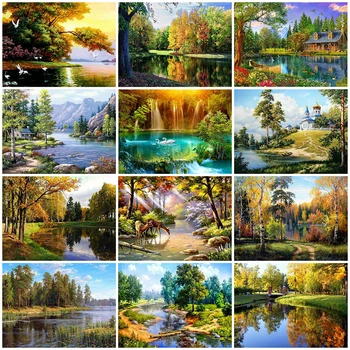 

Evershine 5D DIY Diamond Painting Tree Cross Stitch Full Square Round Diamond Embroidery Landscape Mosaic Handicrafts Gift