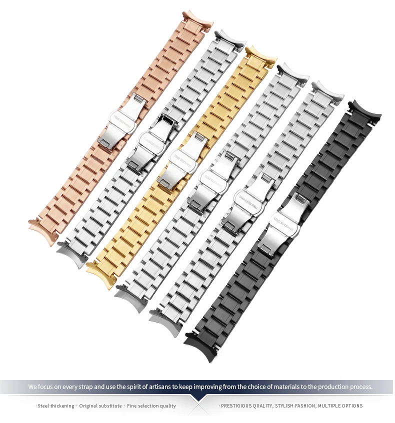 WLISTH, вакуумное покрытие, Стальные Ремешки для наручных часов для мужчин и женщин, 316, стальной ремешок для часов, 12 мм~ 24 мм, Бабочка, пряжка, стальной ремешок, аксессуары для часов