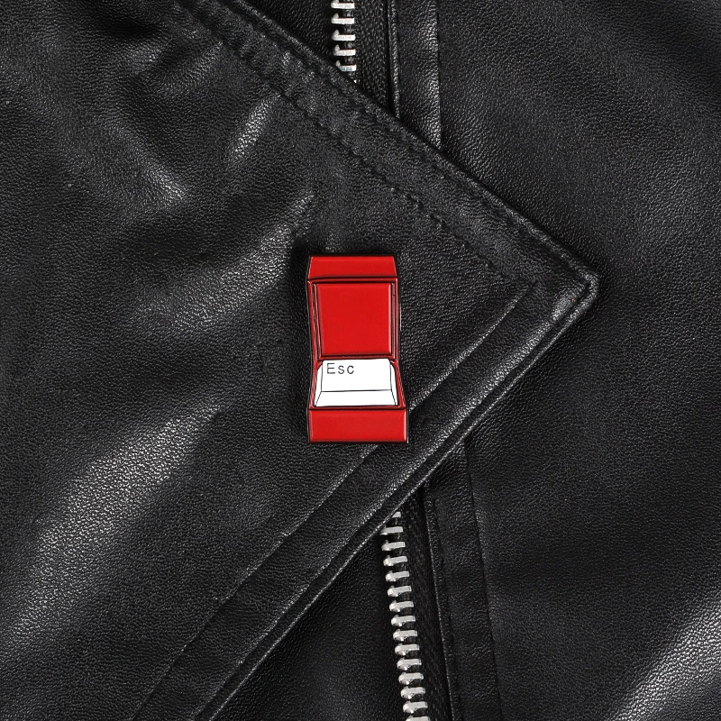 

ESC Keyboard Pins Brooches Hard enamel lapel pins Backpack Jackets Bags Accessories for Men Womn Funny pins