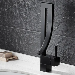 Brass Basin Faucet Luxury Bathroom Faucet Sink Mixer Tap Deck Mounted Faucet Hot And Cold Black/Gold/Chrome/Nickel Mixer Tap