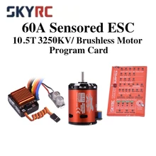 SkyRC Cheetah 1/10 60A Sensored ESC Cheetah 10,5 T 3250KV Bürstenlosen Motor Programm Karte Combo Power 1/10 1/12 RC Auto SK-300058-02