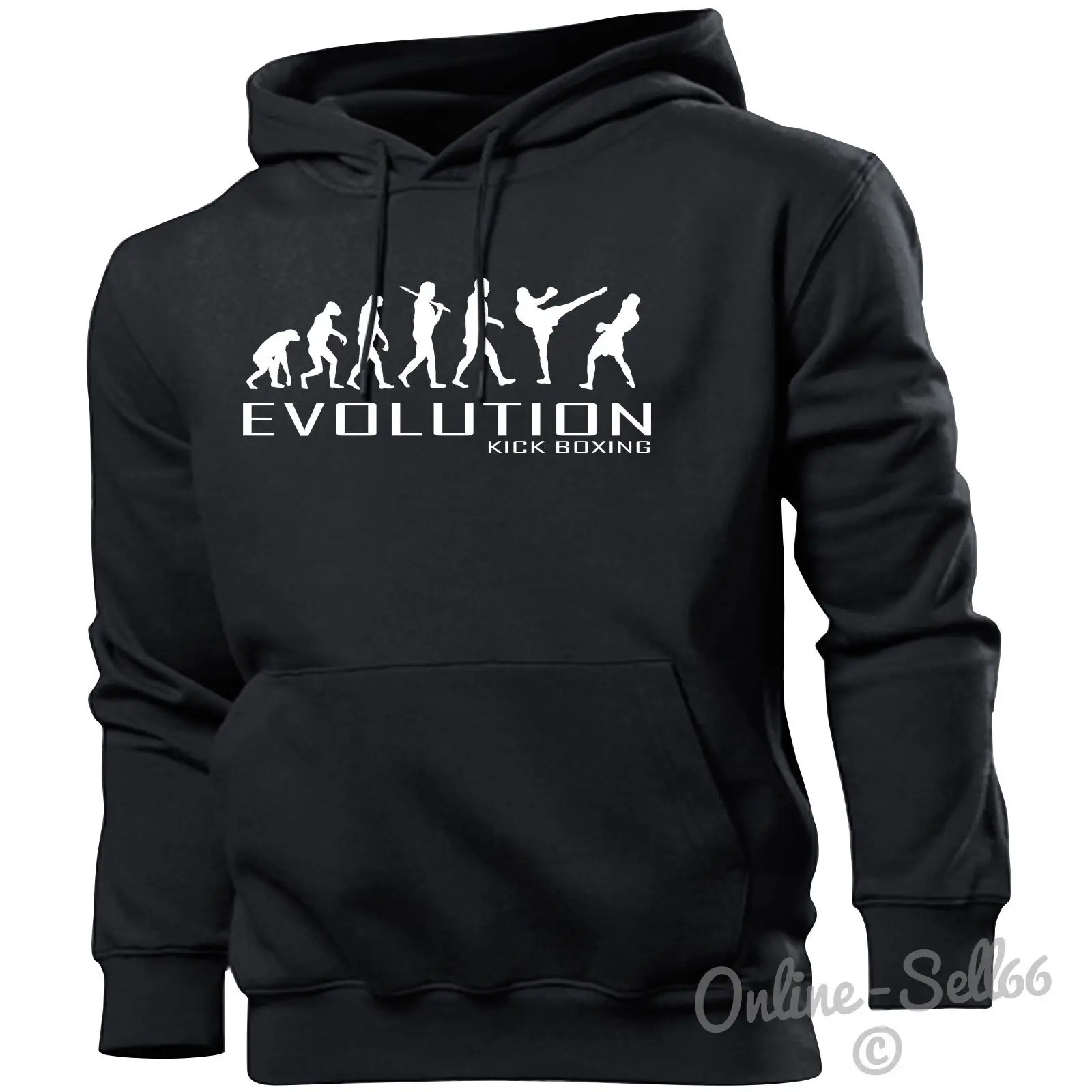 Мужская толстовка с капюшоном Kick Boxing Evolution спортивные перчатки длинным рукавом