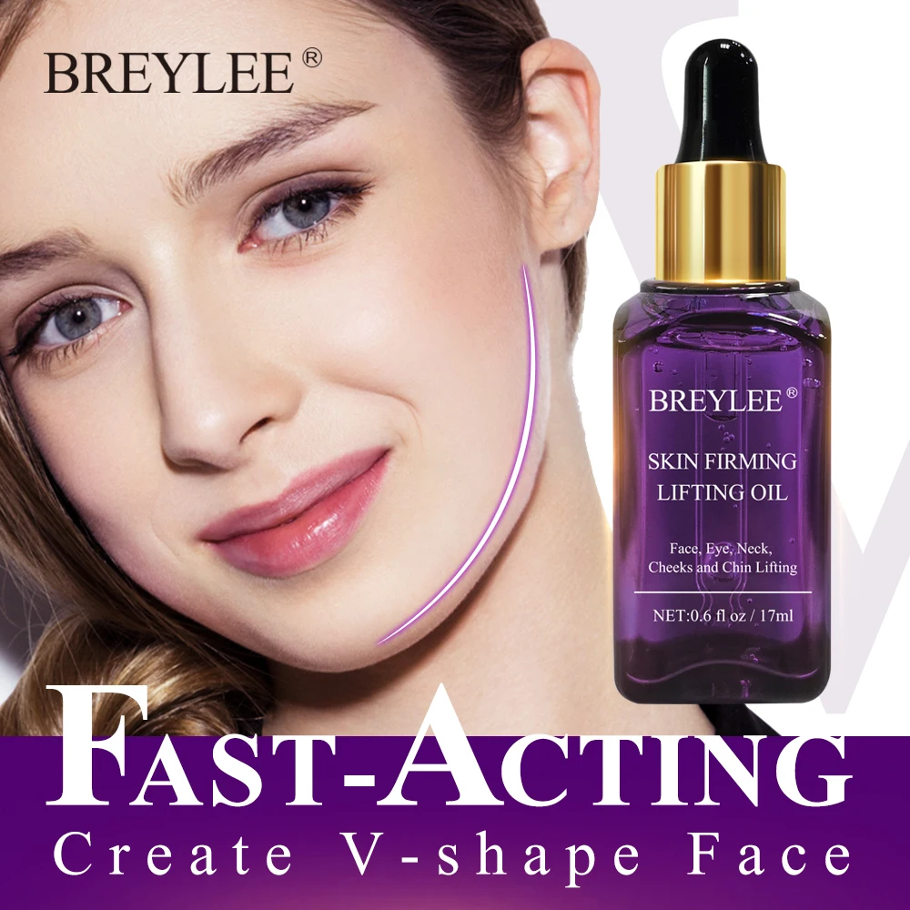 

BREYLEE Essential Oils Rapid Firming Lifting Face Essence Oil Massage Anti Wrinkle Anti-Aging Powerful V Shape Facial Skin Care