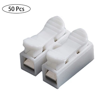 

50 Pcs/set Quick Connection Terminal CH-2 LED Ceiling Lamp Dedicated CH-2 2-position Terminal Self-locking Push-type Terminal