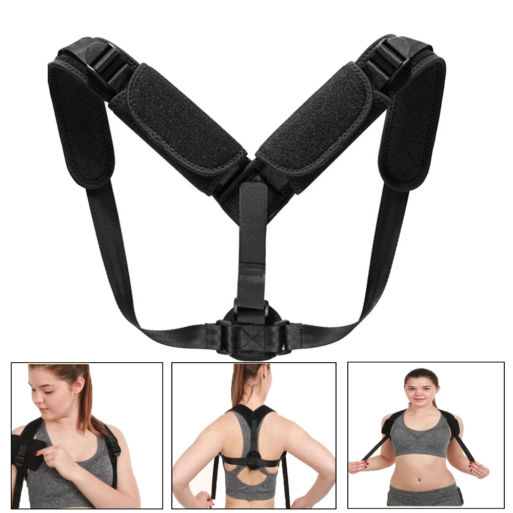 

Adjustable Back Posture Corrector with Shoulder Pad Clavicle Spine Back Shoulder Support Belt Back Brace Belt Posture Correction
