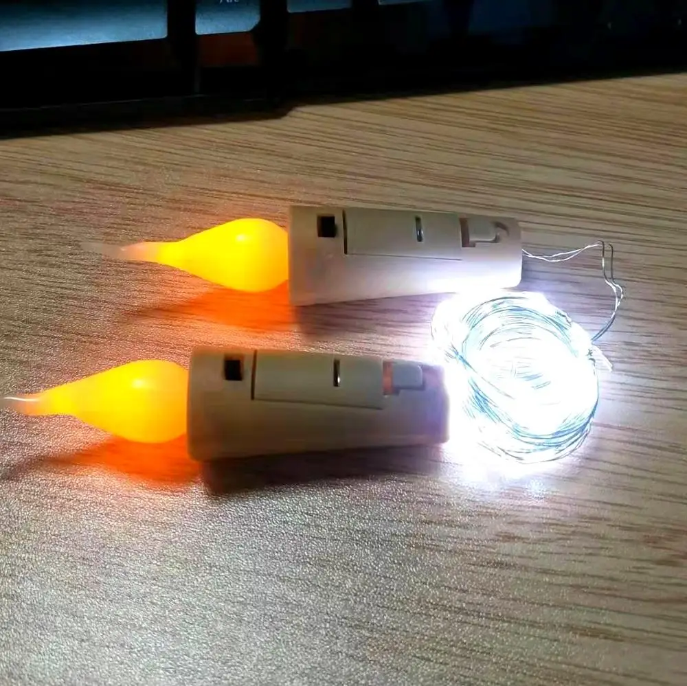 

LED Night light 2m 20 LED Bottle Lights Cork Shape flame String Lights AG3 battery for Wine Bottle Starry Christmas Valentines