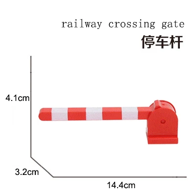 Duplo модель транспортного средства блоки светофоры знак конус забор принадлежности строительные блоки части DIY игрушки развивающие детские подарки - Цвет: ... crossing gate