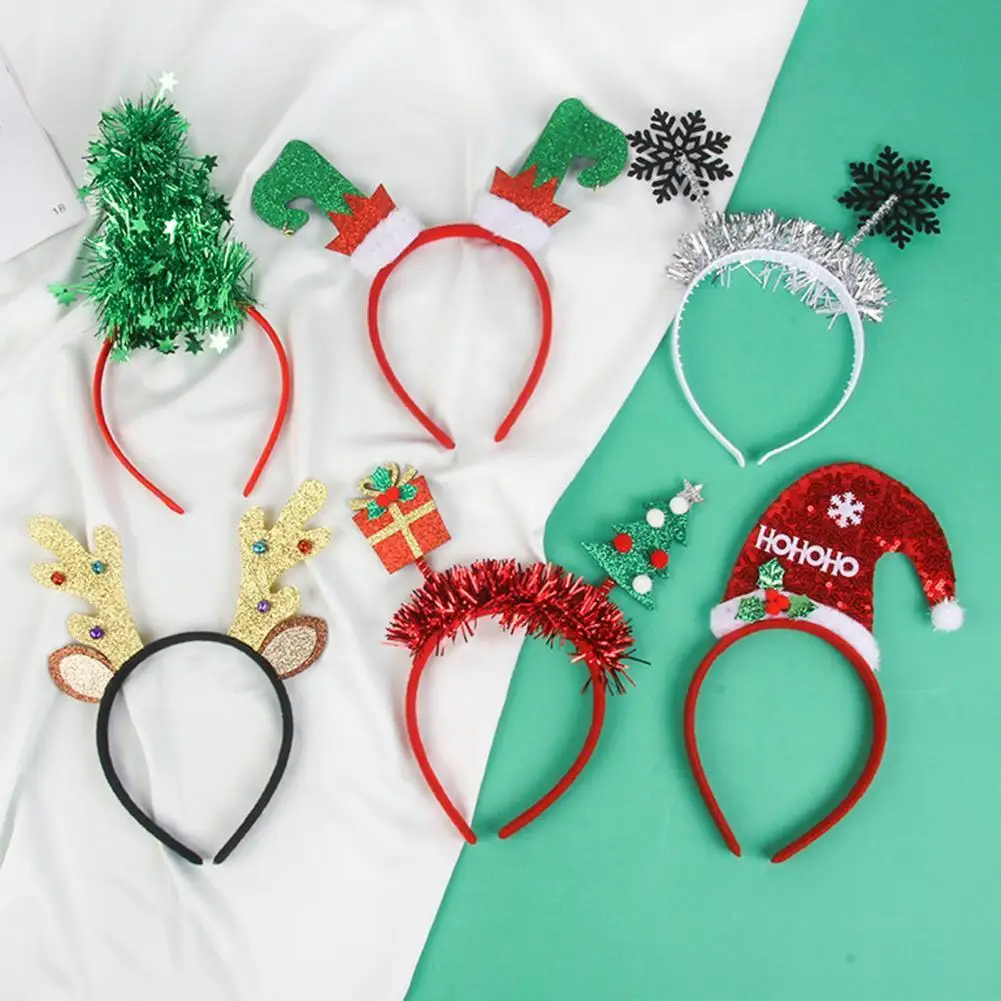 Christmas Party Headband 1 Set Lovely Glittered Headband Tear Resistant  Fabric Elk Antlers Christmas Hair Hoop Party Supplies|Vòng Đội Đầu Giáng  Sinh| - AliExpress