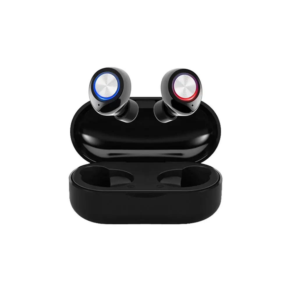 BEESCLOVER TWS Bluetooth 5,0, беспроводные наушники, стерео гарнитуры, свободные руки, спортивные наушники с HD микрофоном - Цвет: black