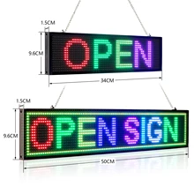 P5 LED Display Sign 34/50CM RGB Full Color WiFi Indoor Programmable Scrolling Message LED Advertising Screen Board Panel RGB SMD