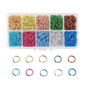

5050 pcs 10 Colors 6mm Aluminum Jump Rings Open Jump Rings Connectors