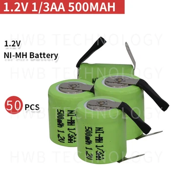 

50 PCS/lot KX Original New 1.2V 1/3AA 500mAh Ni-Mh 1/3 AA Ni-Mh Rechargeable Battery With Pins Free Shipping