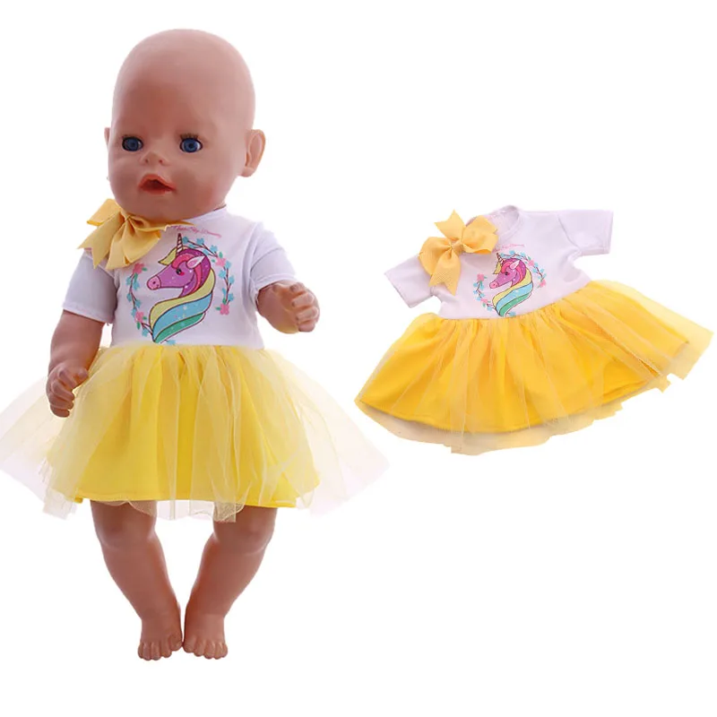 Reborn New Born Baby Doll Unicorn Clothes Dress Shoes Backpack Fanny Waist Bag Cartoon Accessories 43cm 18 Inch American of girl doll accessories doll clothes doll clothes accessories plush doll accessories doll shoes barbie doll clothes
