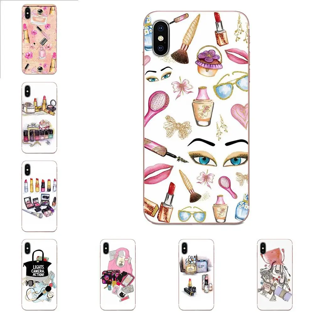 Для Apple iPhone 4 4S 5 5C 5S SE 6 S 7 8 11 Plus Pro X XS Max XR силиконовый чехол сумка для макияжа духи