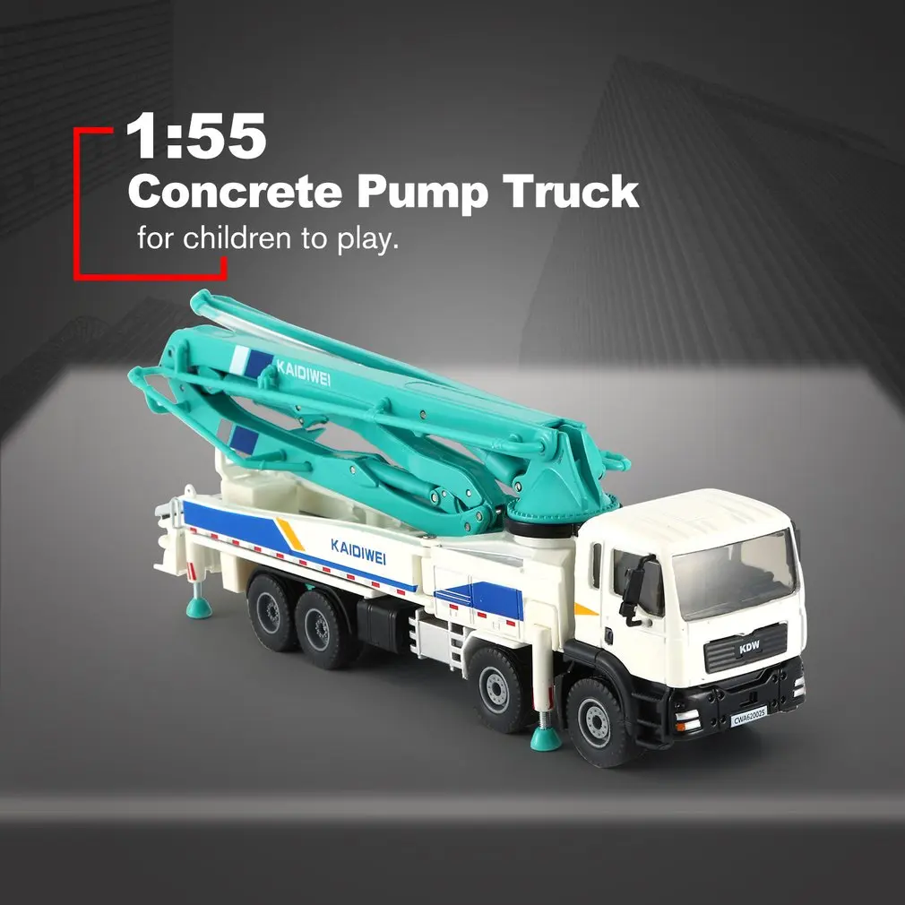 

Vehicle 1:55 Concrete Pump Truck Static Car Kaidiwei 625025 Alloy Engineering Model Concrete Pump Truck Children Toy Car Model