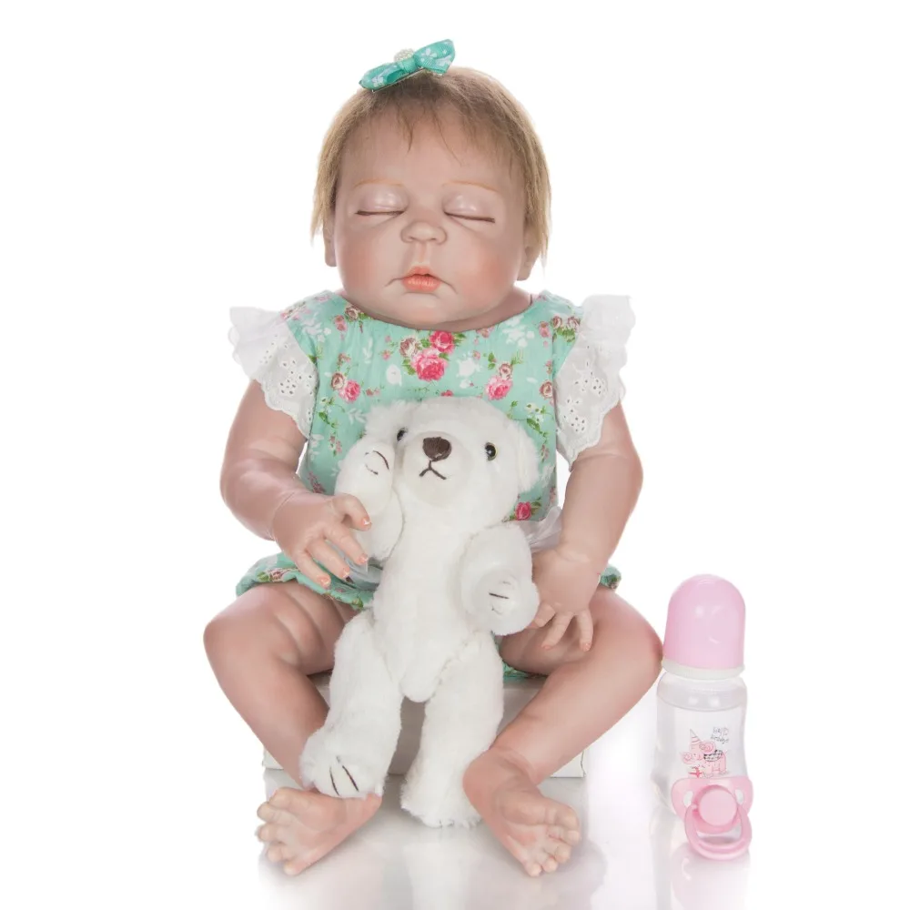23 дюйма реалистичные настоящие bebe Reborn полное тело силикон baby reborn Bonecas красная