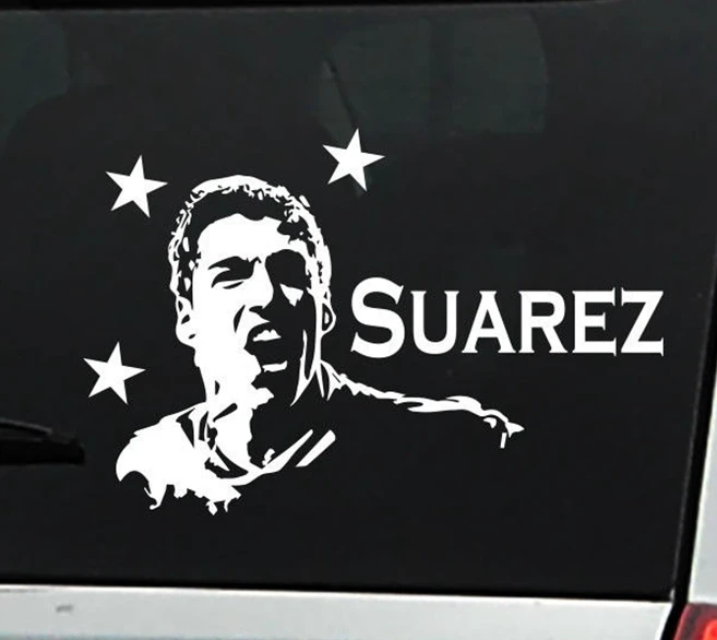 Suarez Football Player Sticker Sports Soccer Car Decal Helmets Kids Room Posters Vinyl Wall Decals Football Sticker
