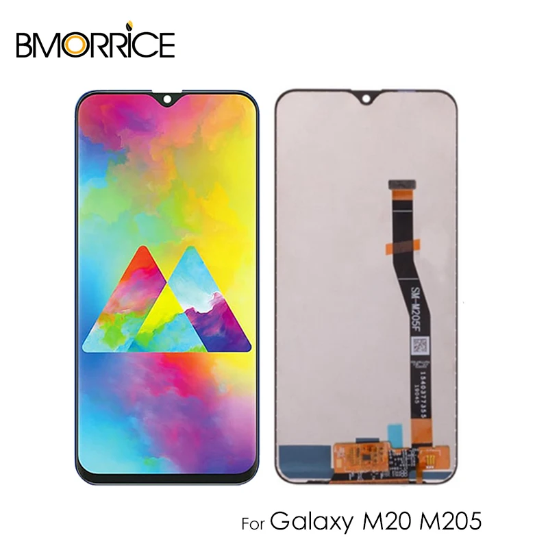 

6.3'' LCD For Samsung Galaxy M20 M205 SM-M205F M205FN LCD Display Touch Screen Digitizer Assembly Replacement No Frame Black