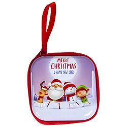 Мультяшный узор детское украшение дома мини квадратная, жестяная Подарочный мешок для монет орнамент детский сад рождественские