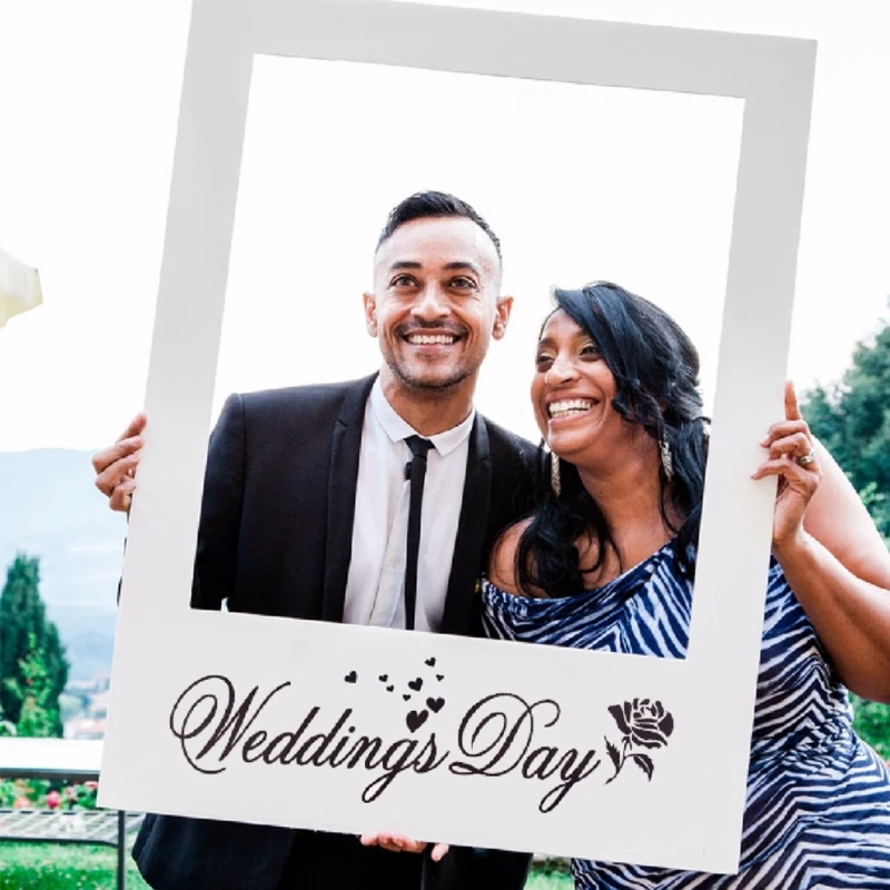

Wedding Favors DIY Anniversary Photo Frame Props Photo Booth Party Decoration
