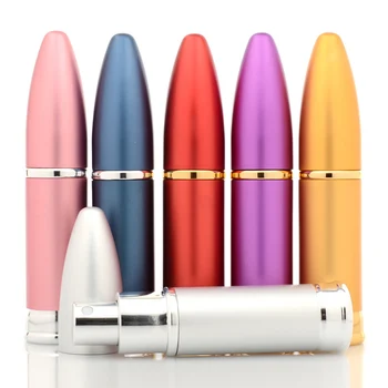 

12ML Aluminium Tube Perfume Spray Bottle Portable Refillable Glass Inner Container Empty Cosmetic Tool Perfume Atomizer