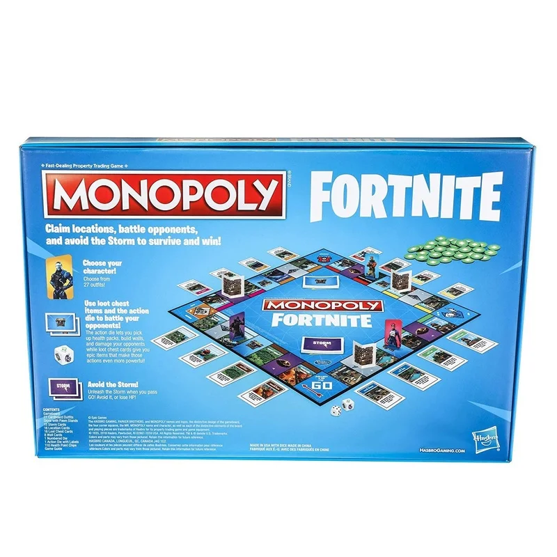  Hasbro Gaming English Board Game Strategy Monopoly Fortnite Table Card Toys