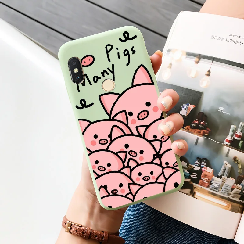 TPU Shell Black Soft For XIAOMI Redmi S2 Case Silicone Matte Fundas For Redmi S2 Case Personality Cute Cartoon Phone Case Cover leather phone wallet Cases & Covers