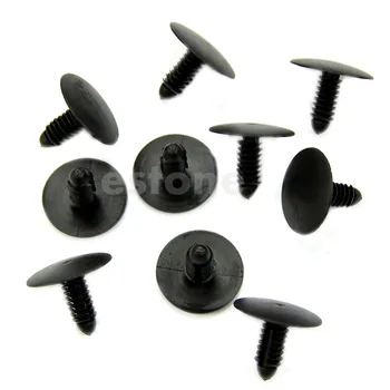 

New 30 Pcs Plastic Fastener Rivet Retainer Hood Insulation Clips Black Car Accessories