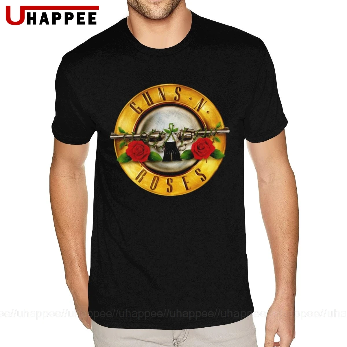 Рубашка Guns N Roses мужские футболки оверсайз с коротким рукавом брендовая