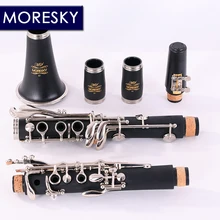 MORESKY кларнет 17 клавиш понижающийся тон B /ABS трубный корпус Материал bB кларнет E1 MORESKY кларнет 17 клавиш понижающийся тон B /ABS трубный корпус Материал bB кларнет E1