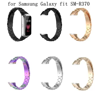 

Stainless Steel Smartwatch Strap Band for Samsung Galaxy Fit SM-R370 Replacement Metal Buckle Solid Bracelet Band Accessories