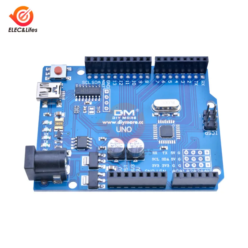 UNO R3 CH340G CH340 MEGA328P ATMEGA328 ATMEGA328P-16AU микроконтроллер 3,3 В 5 в мини USB кабель для Arduino модуль расширения