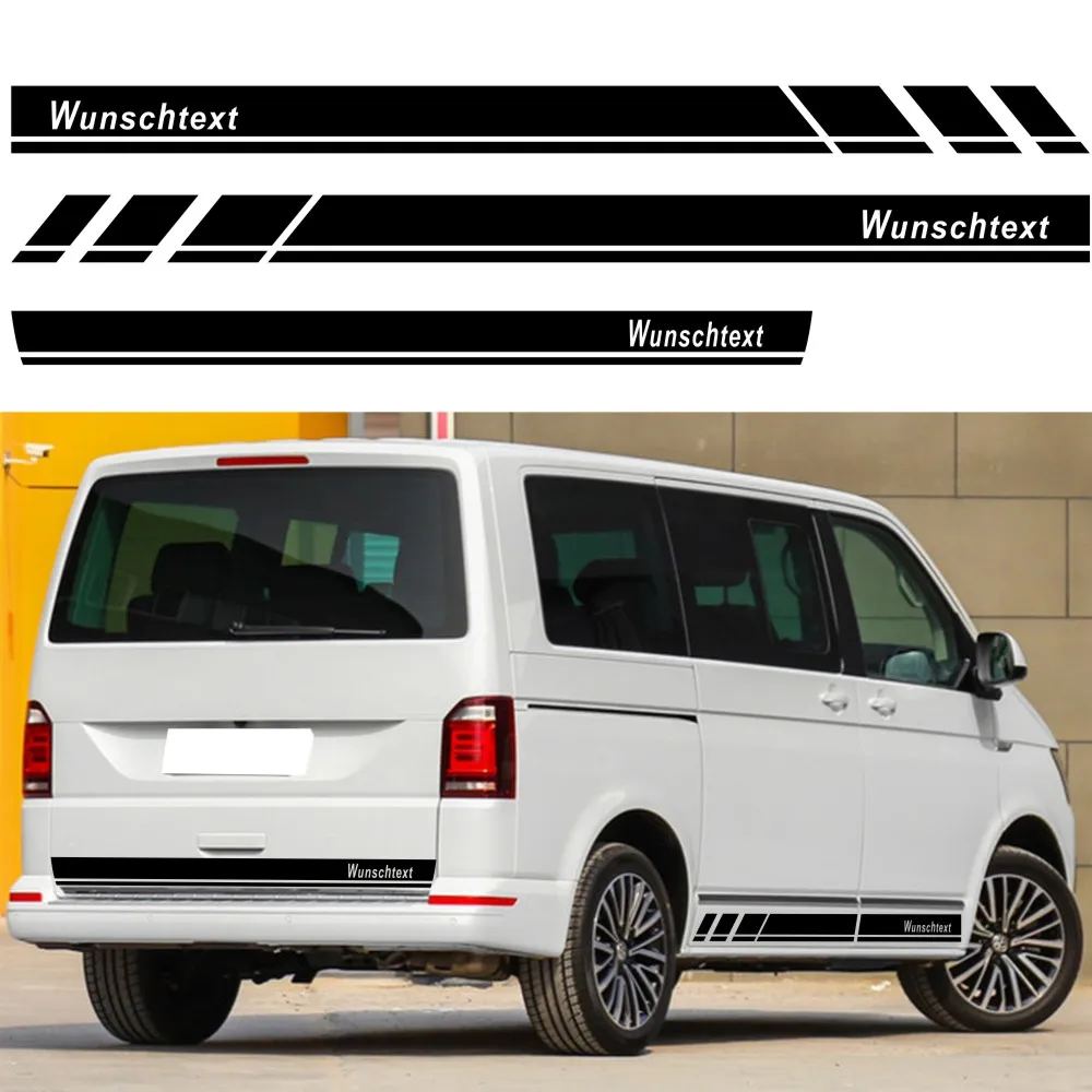 Aufkleber Sticker Personalisiert Text Unten VW T4 Caravelle/Multivan  Transporter