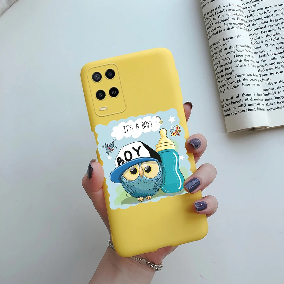 For OPPO A54 A 54 2021 Case Flower Silicon Phone Cover For OPPOA54 CPH2239 CPH2195 A 54 5G Shockproof Soft Bumper 6.5" Cute Case