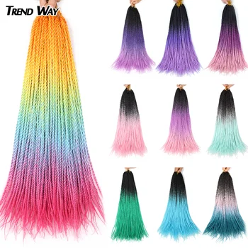 

22inch Ombre Braiding Hair Senegal Twist Hair Braids Synthetic Crochet Braids Hair Extensions For Women Children 20strands/pc