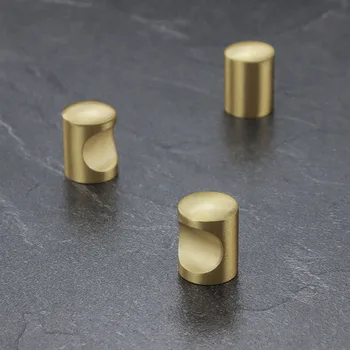 

Simple Art Brass Single Hole Cabinet Handle Single Hole Nordic Luxury Pure Copper Cylindrical Drawer Shoe Cabinet Handle Single