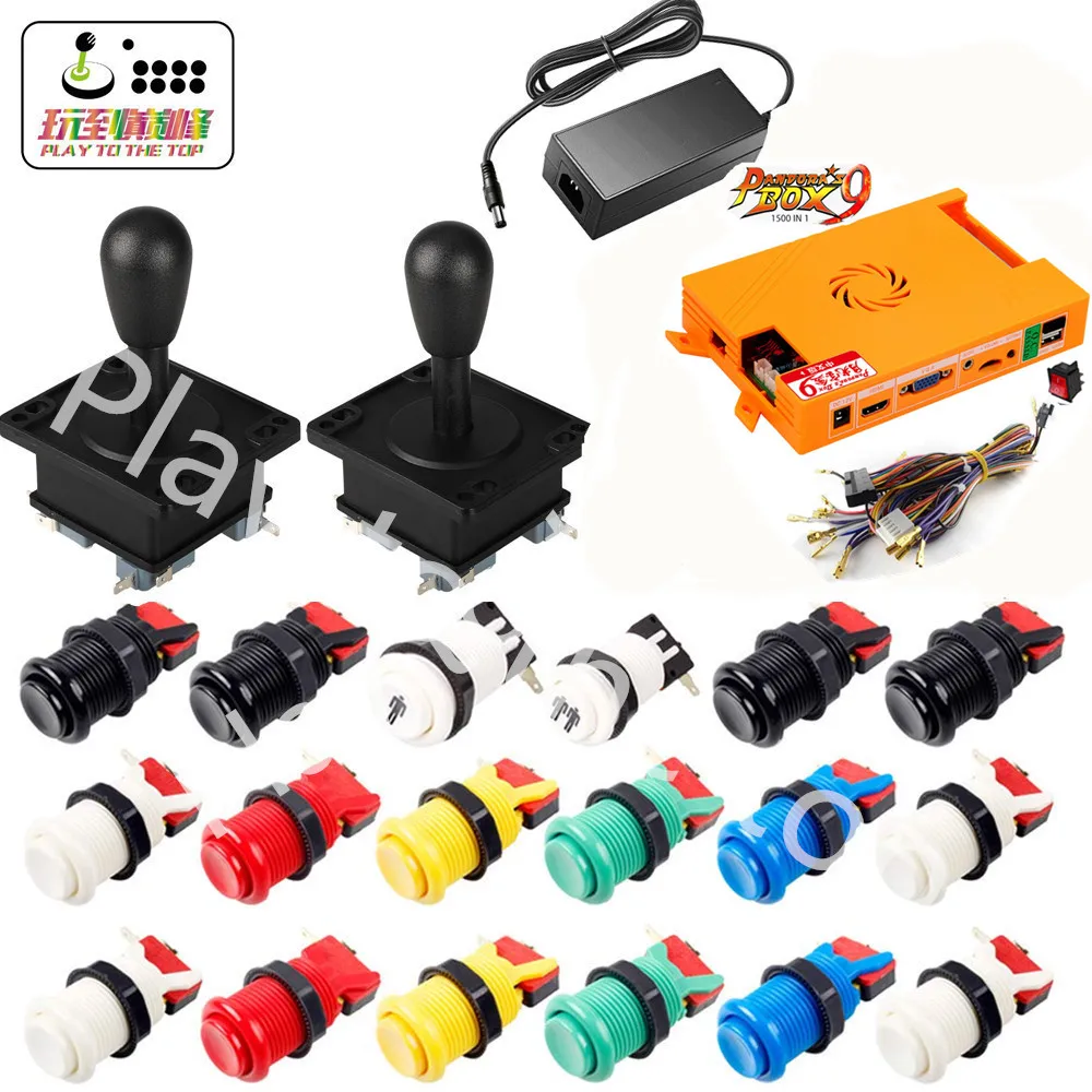 

2 Player DIY Arcade Kit Pandora box 9 1500 in 1 game board and 5Pin joystick American HAPP Style Push Button for Arcade Machine