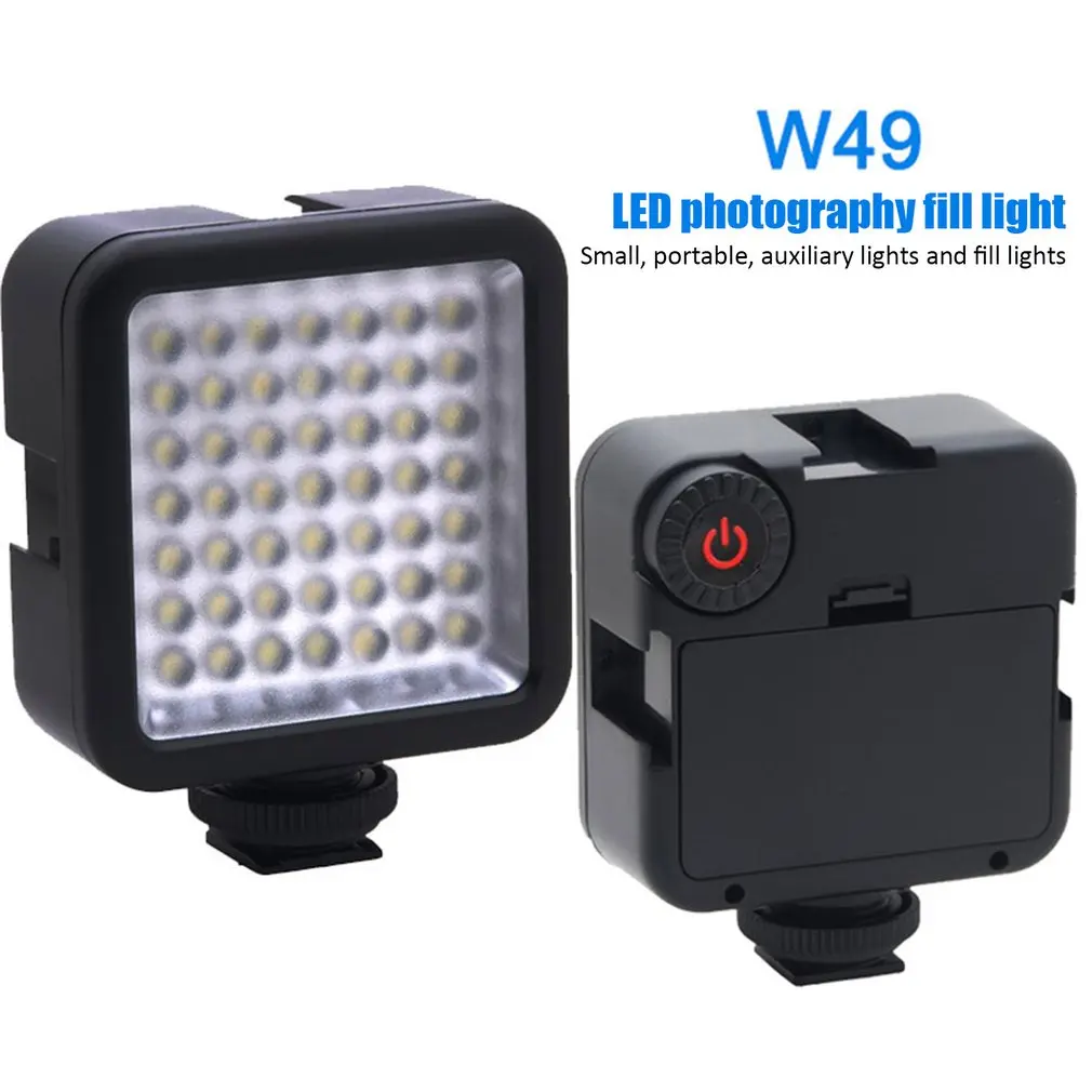 

Flash Mini Pro Led-49 Video Light 49 Led Flash Light For Dslr Camera Camcorder Dvr Dv Camera Light Black