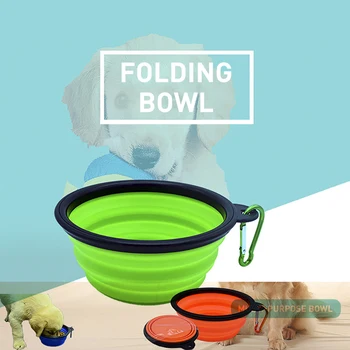 

350ML Pet Silica Gel Bowl Dog Cat Collapsible Silicone Dow Bowl Candy Color Outdoor Travel Portable Puppy Food Container Feeder